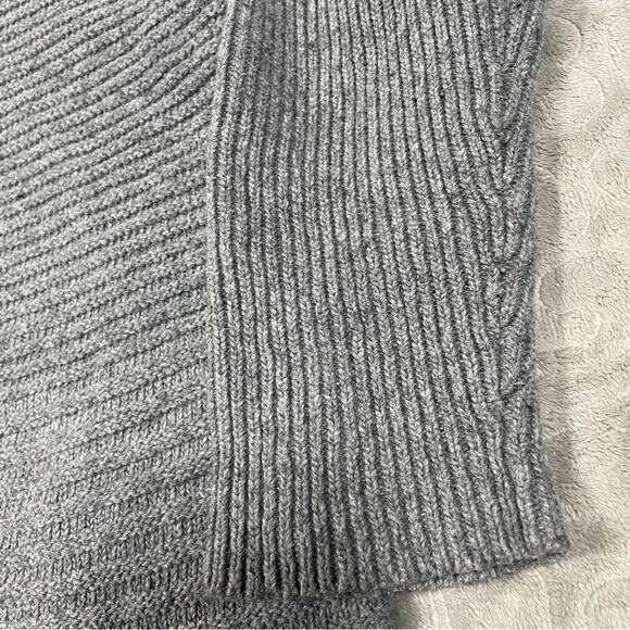J. Jill Knit Sweater Gray Ribbed Pullover Women’s L Tall Wool Silk Lagenlook - Picture 4 of 6